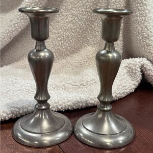 Royal Holland Pewter Candlestick Holders (2)